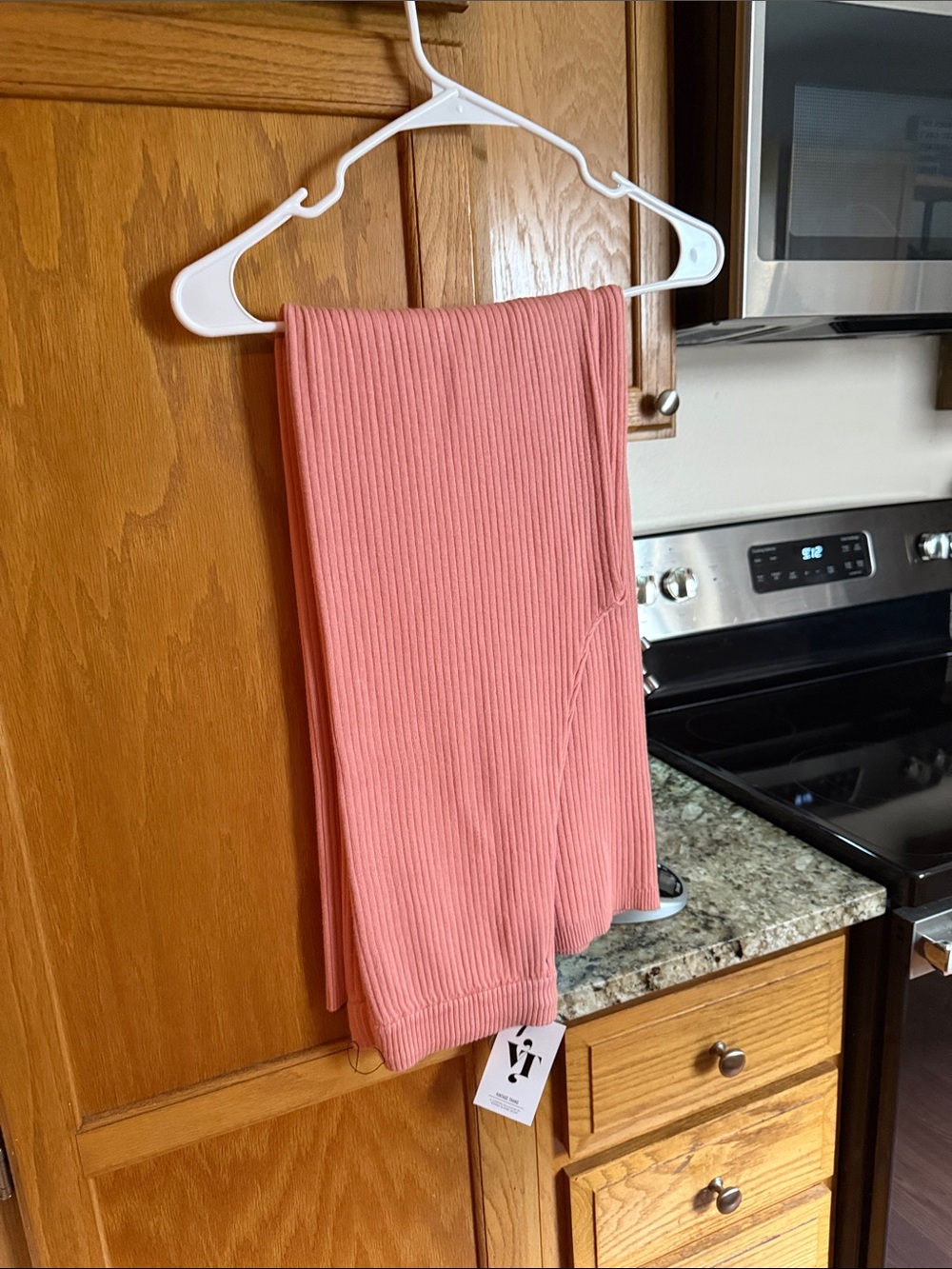 Beulah Ribbed  Slacks - Pink - Picture 2 of 4